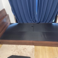ベッドフレーム 収納付 の画像