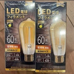 新品未使用❤ フィラメント電球 60W形相当 レトロ風 LED電...