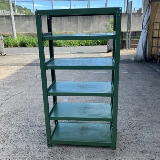 人気❗️中古 中量ラック グリーン 幅95×奥48.5×180cm 棚板6枚