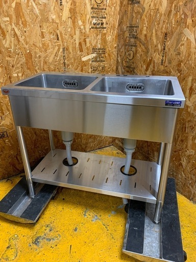 a(6624) マルゼン 二槽シンク BS2-094N バックガードなし W900D450H800 流し台 ステンレス流し台 業務用シンク 直接お引き取りも歓迎 大阪