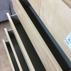 ★ジモティ割あり★  タンス　5段 ナチュラル W80×D48×H123 クリーニング済み SJ6874の画像