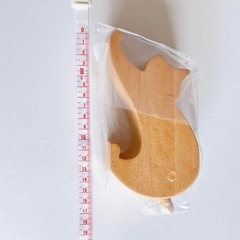 ペンスタンド 伸びてる猫 木製 ペン立て 文房具　猫の画像