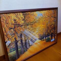 ジグソーパズル完成品　夕暮れの並木道