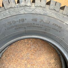 DUNLOP POWER LIFTER 7.50-16 12PR　中古 フォークリフトタイヤ（2023年製）2本SET（00064）の画像