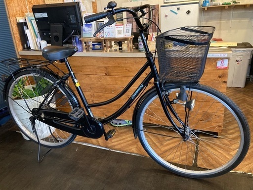 【SALE！全品防犯登録無料！】シングルギア 26インチ自転車　ブラック