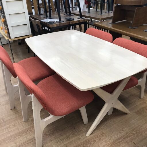 ★ジモティ割あり★ ニトリ ダイニングテーブルセット　LDリラックスワイド１６０WW 新品参考価格105,990円 ナチュラル H65×W160×D90 クリーニング済み KJ6009