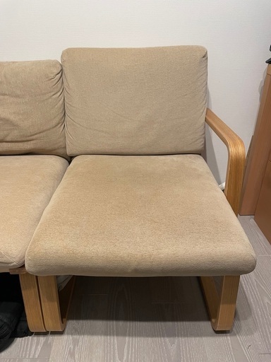 無印ソファ　リビングでもダイニングでも使えるリビングでもダイニングでもつかえるソファチェア 3つセット