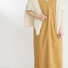 値下不可 新品 アーバンリサーチ UR.Lab 麻混カシュクールワンピ フリーサイズの画像