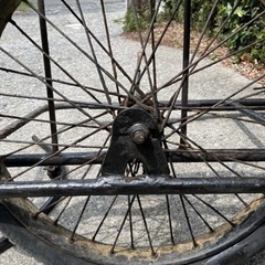 香川高松横付け 昭和旧車実用運搬自転車のサイドカー 骨董品