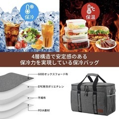 ✨大特価✨クーラーボックス 大容量 35L 保冷バッグ 保温 防水 耐摩耗の画像