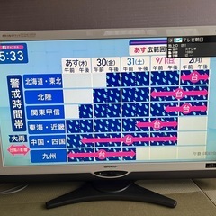 AQUOS40型テレビの画像