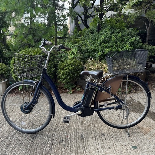 ブリヂストン 電動アシスト自転車 フロンティア 26インチ ネイビー 中古 らくらくベルト