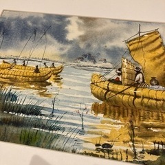 絵画　ペルー　チチカカ湖　アート　paint Peruの画像