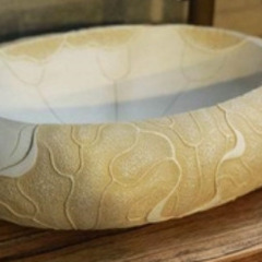美品　手洗い器 洗面器 洗面ボウル  人工大理石製（樹脂製）