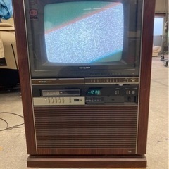 ブラウン管テレビ ビデオデッキ付き レトロ 通電⭕️