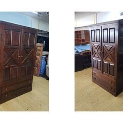 ｈ54　松本民芸家具 ミズメザクラ ワードロープの画像