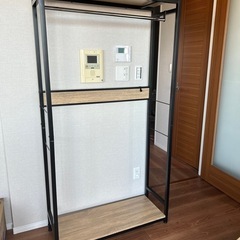 【美品】ハンガーラック　棚付き　おしゃれ 高さ170幅110の画像