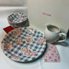 LIZ LISA リズリサ チェック デザートセット 皿 …