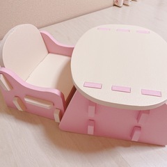 ニトリ　キッズデスク　テーブル　チェアセット