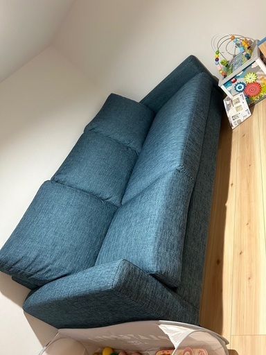 値下げ！美品！ニトリ3人掛けオットマン付　Nソファ