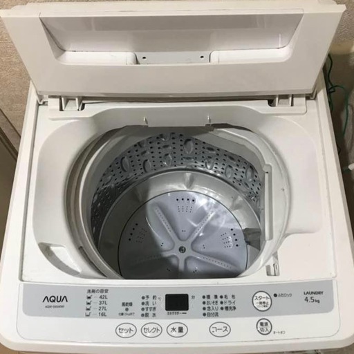 全自動 洗濯機 AQUA AQW-S45A(W)