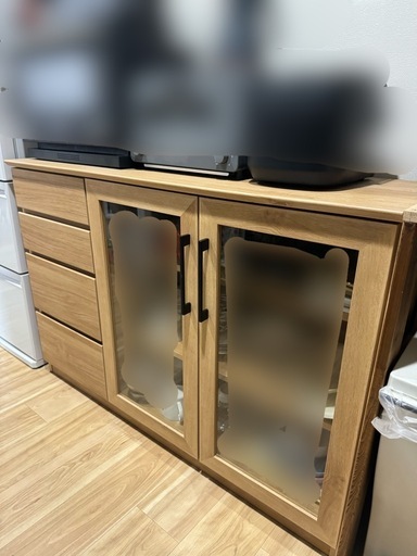 サイドボード　キャビネット　食器棚　木製　8/31成約→9/3迄引取