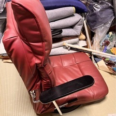 本革使用 リクライニング回転座椅子の画像