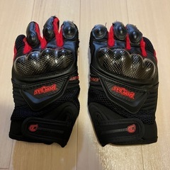 バイク 春夏用グローブ 手袋  M 赤黒 
