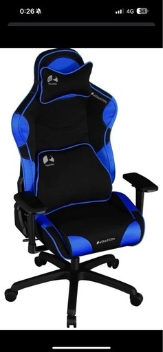 Bauhutte ( バウヒュッテ ) ゲーミングチェア G-570-BU ファブリック ポケットコイル クッション 青色