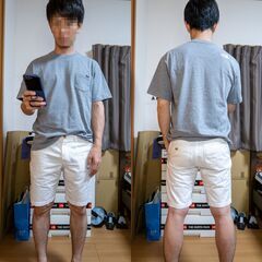 Mサイズ FREAK'S STORE フリークスストア ホワイト ハーフパンツ 4ポケット 美品の画像