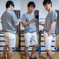 Mサイズ FREAK'S STORE フリークスストア ホワイト ハーフパンツ 4ポケット 美品の画像