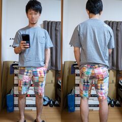 Mサイズ UNITED ARROWS ユナイテッドアローズ チェック柄 ハーフパンツ 4ポケット 美品の画像