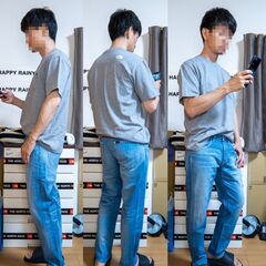 LEE リー 九分丈 アンクル丈 USED加工 テーパードデニム ジーンズ 28サイズ S～M 美品の画像
