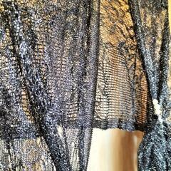 お値引き可✨黒ラメショールパール飾り付きの画像