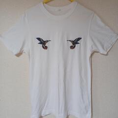 GU メンズ 鳥 刺繍 半袖 Tシャツ S