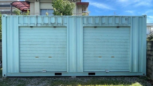 【輸送・設置費込み / 愛媛県松山市近郊価格】2シャッター付 20ftコンテナ倉庫 物置  コンテナハウス　松山市