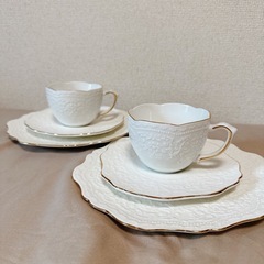 Francfranc ヴォワールカップ&ソーサー2個、プレート2...