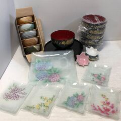 ☆【和皿　ガラス皿　お椀　盆　各種まとめ 26点セット 長期保管...