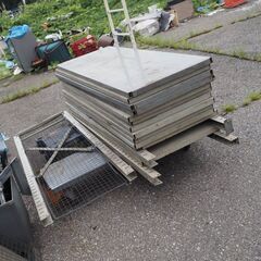 重量鉄骨棚、１８４x６１x１８８、引取りの早い方優先、重量棚４段