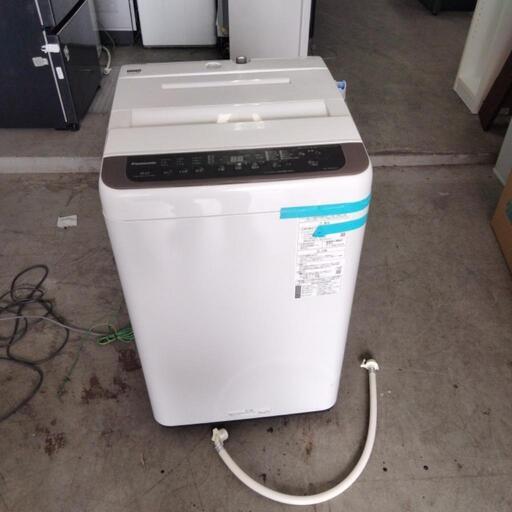 Panasonic 全自動洗濯機 NA-F60PB13 白 116L 通電確認済  ホース付き パナソニック 単身者 小型