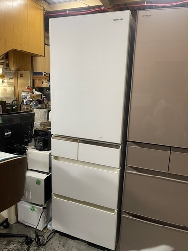 激安パナソニック5ドアガラストプ冷蔵庫　容量426L 自動製氷機あり　ＡＧＣＬＥＡＮ
