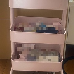 IKEA ワゴン ロースコグ ピンク 