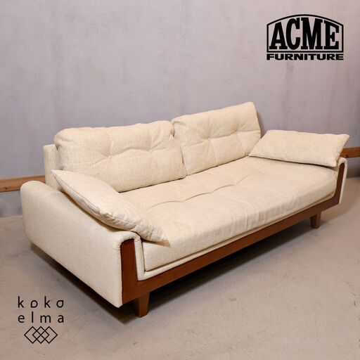 ACME FURNITURE(アクメファニチャー)のWINDAN Feather SOFA(ウィンダン フェザー ソファー) 3人掛けソファ 。西海岸のリゾートマンションをイメージしたトリプルソファ♪