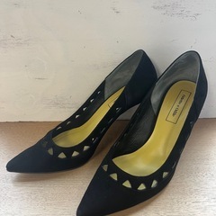 黒ヒールパンプス23.5cm
