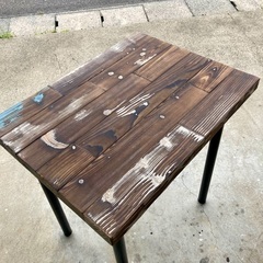 カフェテーブル　ビンテージ仕上げの画像