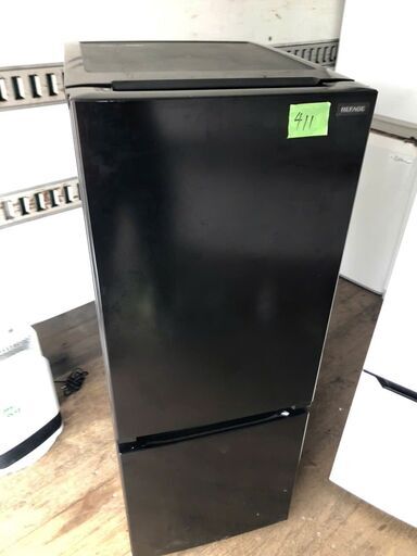 NO 411 北九州市内配送設置無料✨　2023年　REFAGE YRZ-F15LK 2ドア冷蔵庫 156L 右開き ブラック
