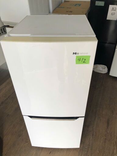 NO 412 北九州市内配送設置無料✨　ハイセンス 【右開き】130L 2ドアノンフロン冷蔵庫 エディオンオリジナル パールホワイト HR-D1302