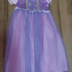 【値下げ】新品・未使用ガールズ　ラプンツェル風　ドレス　靴　セット　ハロウィンにもの画像