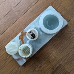 大理石 応接セット PRINCE 灰皿 ライター 煙草入れ 台座...