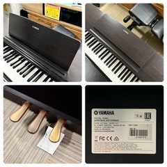  【超美品‼️】定価91,800円♪ ヤマハ 2018年製 電子ピアノ アリウス 楽器用モニターヘッドホン付き ダークローズウッド♪の画像